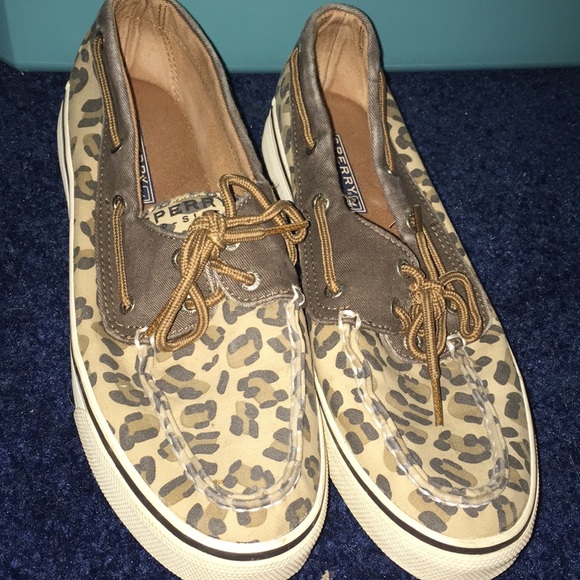 Sperry Shoes - Cheetah print Sperry sliders, lightly worn size 8